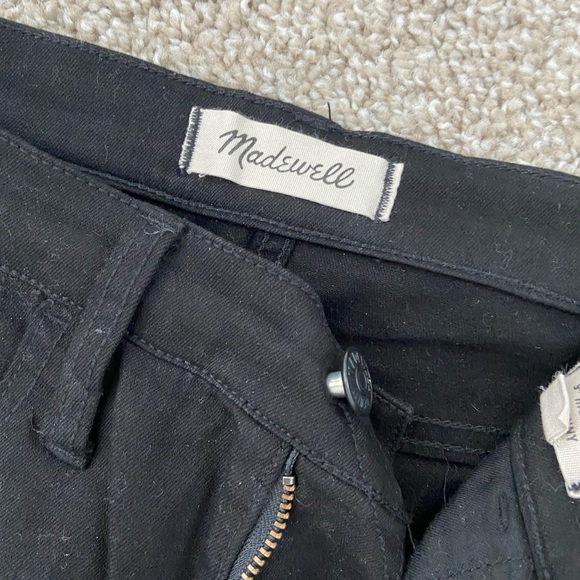 Madewell black denim with velvet tuxedo stripe down legs - Picture 4 of 6